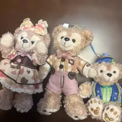 ダッフィーフレンズ　ダッフィー　シェリーメイ　バレンタイン人形キーホルダー