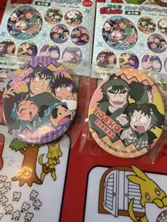 忍たま乱太郎 エッグ缶バッチ 用具委員会 図書委員会