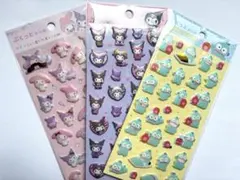 サンリオ　ぷくっとシール　3種セット　マイメロ　クロミ　ハンギョドン