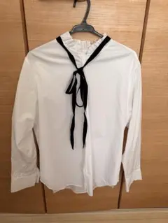 UNITED ARROWS ホワイトリボンシャツ 長袖