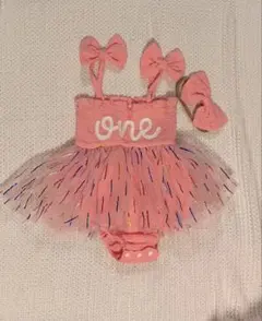 ベビードレス ヘアバンド付き