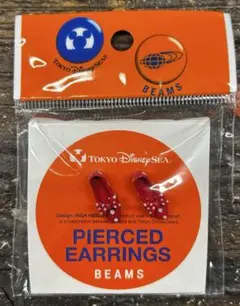 BEAMSビームスx東京ディズニーランド　コラボ　ミニーピアス　廃盤品　レアのサムネイル