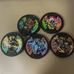 妖怪ウォッチメダル　5枚セット　キラキラ　【美品】　赤鬼、オロチなど