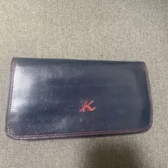 Kitamura バイカラー レザー がま口 長財布 9908