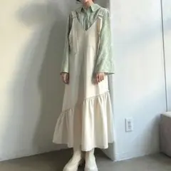 idem イデム サスペンダー付ジャンパースカート