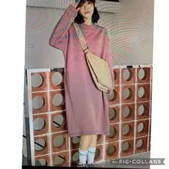 コンバースオールスター 裏起毛スウッエット トレーナーロングワンピース