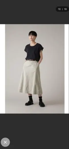MHL. マーガレットハウエルTシャツ ノースリーブ フレンチスリーブ2 黒のサムネイル