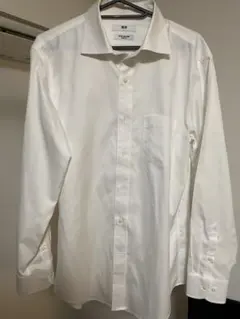 【Lサイズ】UNIQLO スーパーノンアイロン スリムフィット ホワイトシャツ