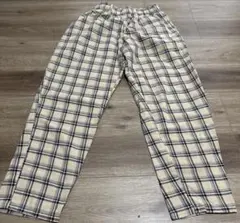 WEGO チェック柄 カジュアルパンツ ベージュ系