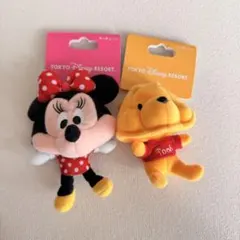 東京ディズニーランド ミニーマウス プーさん　ファンキャップ キーチェーン