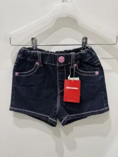 【新品未使用】ミキハウス　デニムハーフパンツ　女の子　110