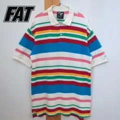 FAT 旧タグ マルチボーダー ポロシャツ FATサイズのサムネイル