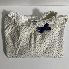 familiar 花柄リボン付きシャツ 90