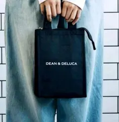 新品♪ディーン＆デルーカ 保冷バッグブラック黒　エコバッグ ランチトートバッグS