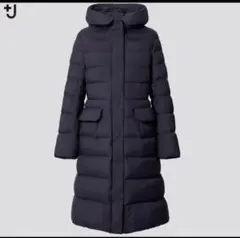 ⭐️UNIQLO +J ユニクロ ウルトラライトダウンフーデットコート ネイビーL
