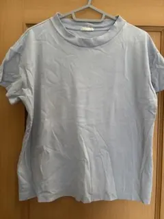 GU グレー （水色？）半袖Tシャツ　Lサイズ