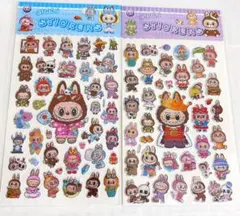 ラブブ　ぷっくり3D立体シール　大きいサイズ　2枚セット