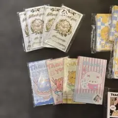 動物デザインの感謝メッセージカードセット