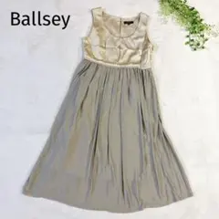 Ballseyボールジィ　ロングワンピース　ノースリーブワンピース　シルク　36