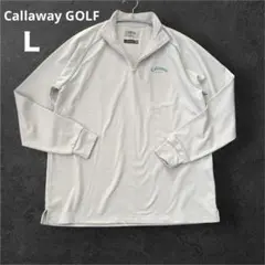 キャロウェイゴルフ ハーフジップ モックネック ゴルフウェア グレー L