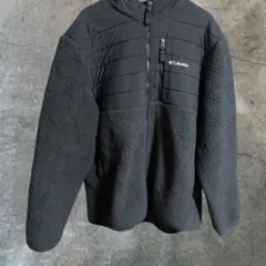 Columbia フリースジャケット 黒 ブラック 古着 XL コロンビア