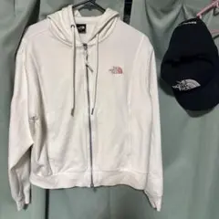 最終値下韓国THE NORTH FACEフルジップパーカー レディースMキャップ