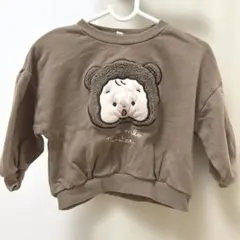 くまさん トップス パンツ セットアップ ブラウン