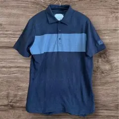 アディダス adidas ゴルフ ウェア メンズ 半袖 ポロシャツ 紺 サイズM
