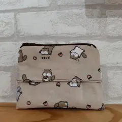 ★SALE★モモンガと桃柄のティッシュポーチ