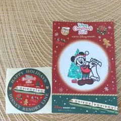 ディズニー リゾートライン スタンプラリー クリスマス 完成品 シール付
