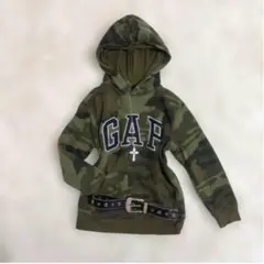 00s Y2K GAP カモフラ　迷彩柄　短丈　パーカー　平成ギャル　海外ガールのサムネイル