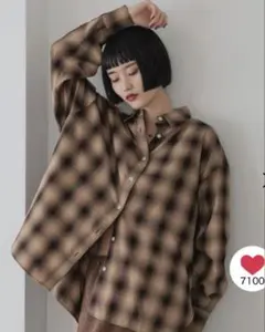 LOWRYS FARM チェックBIGシャツ