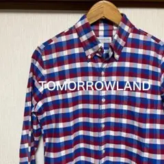 【美品】TOMORROWLAND コットン　製品洗い　チェックシャツ