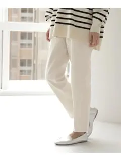 GLOBAL WORK GOODデニム テーパードパンツ XS アイボリー