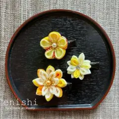 つまみ細工　髪飾り　セット　成人式　七五三　振袖　着物　浴衣