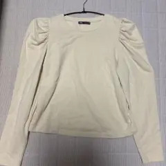 ZARA アイボリー パフスリーブ トップス M
