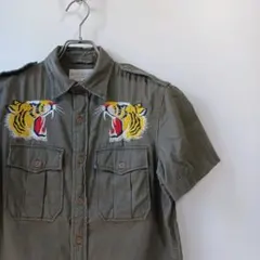 DENIM & SUPPLY RALPH LAUREN　ミリタリーシャツ　虎刺繍のサムネイル