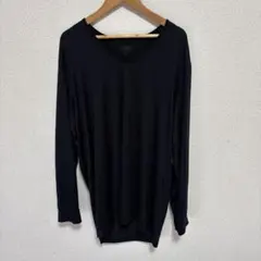 ユニクロ ヒートテック ロングスリーブシャツ XL ブラック