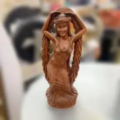 ハワイ　お土産　木製女性像彫刻