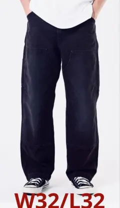 Levi's 568 ルーズストレート ダブルニー ブラック　W32/32 ③