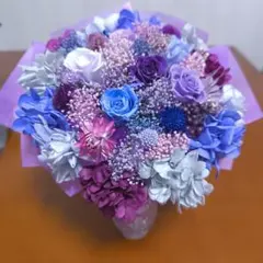プリザーブドフラワー 　花束　ブーケ　大人パープル