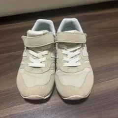 ニューバランス　373 キッズ　17.5cm ベージュxピンク