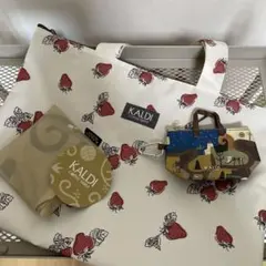 カルディ　いちごバッグ　伝説ミニ　エコバッグ　3点セット　いちご