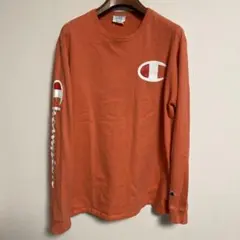 Champion オレンジ ロングスリーブ 長袖カットソー XL