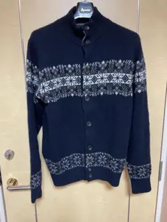 アクアスキュータム　カシミア100 ニットカーディガン　L ネイビー