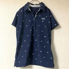 キャロウェイ　ポロシャツ　レディース　L ネイビー　Callaway