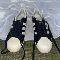 極美品　adidas superstarブラック/ホワイト　80’s 金ベロ