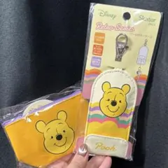 ♡即日・匿名配送♡ Disney リール付きキーケース＆ポーチ プーさん