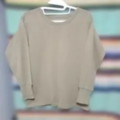 40s50s　USARMY 　ウール　ロンT　ベージュ　カーキ　ヴィンテージ