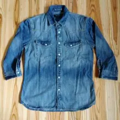 NANO UNIVERSE デニムシャツ 七分袖シャツ